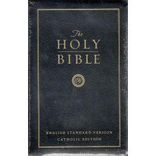 HOLY BIBLE- ESV - BLACK LEATHER