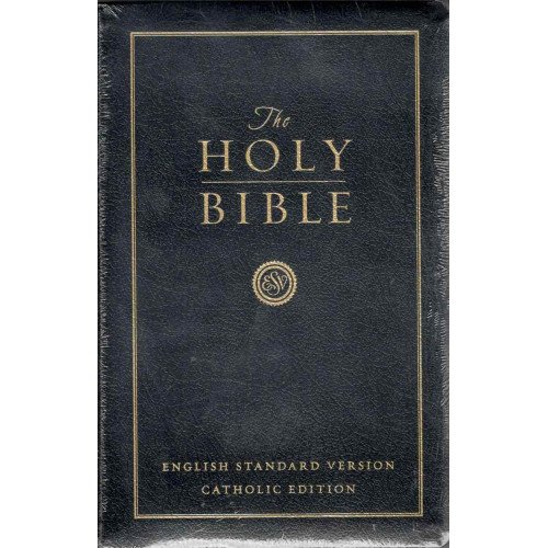 HOLY BIBLE- ESV - BLACK LEATHER