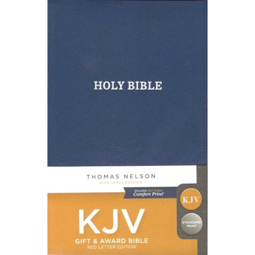 KJV HOLY BIBLE  GIFT & AWARD BIBLE -BLUE RED LETTER EDITION