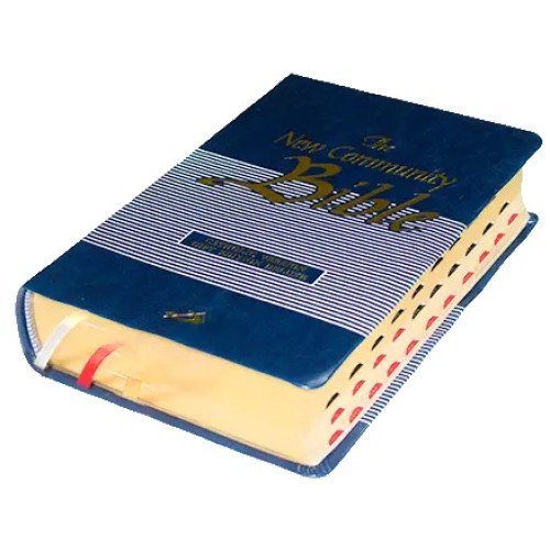 NCB STANDARD, LEATHER PU, THUMB INDEX, GOLDEN EDGE - BLUE