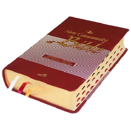 NCB POCKET, LEATHER PU, THUMB INDEX, GOLDEN EDGE - RED