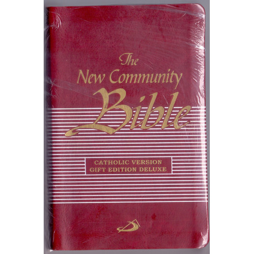 NCB STANDARD, LEATHER PU, THUMB INDEX, GOLDEN EDGE - RED