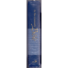 NCB STANDARD WITH ZIP, LEATHER PU, THUMB INDEX, GOLDEN EDGE - BLUE