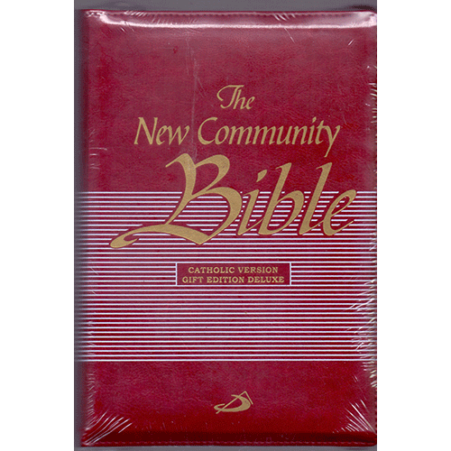 NCB STANDARD WITH ZIP, LEATHER PU, THUMB INDEX, GOLDEN EDGE - RED