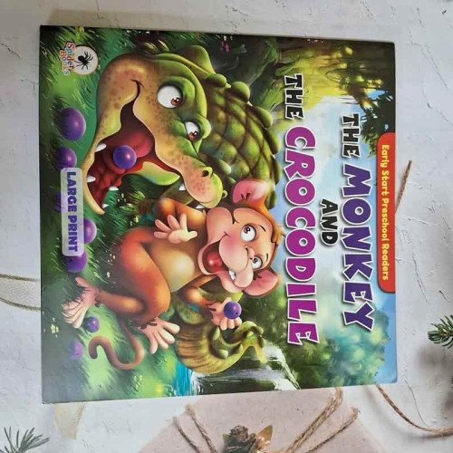 MONKEY AND THE CROCODILE, THE - LARGE PRINT