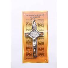 14 Benedict Steel Crucifix Med