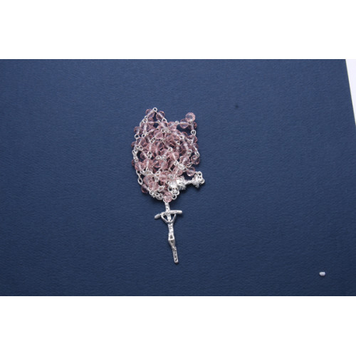 Rosary  1st Holy C.(1) CrystalPnk Bx