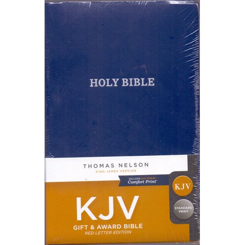 KJV HOLY BIBLE  GIFT & AWARD BIBLE -BLUE RED LETTER EDITION